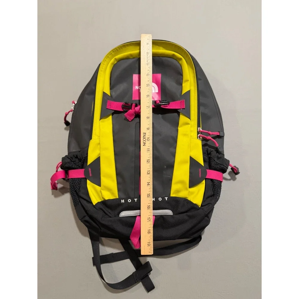 The North Face Hot Shot Backpack Black Unisex OS Grey Yellow Pink Technical